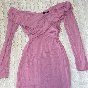 Fashion nova surplise pink dress